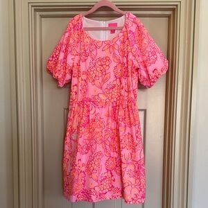 Lilly Pulitzer Pink and Orange Floral Girla Dress